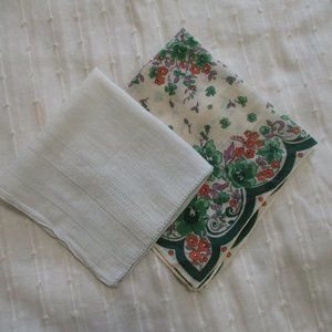 Set of 2 vintage handkerchiefs